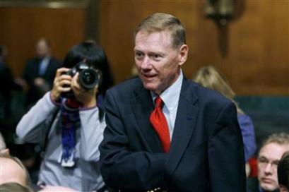 Alan Mulally, President and CEO of Ford Motor Company, arrives ...