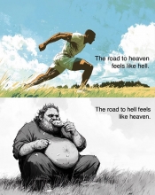 The road to heaven feels ...